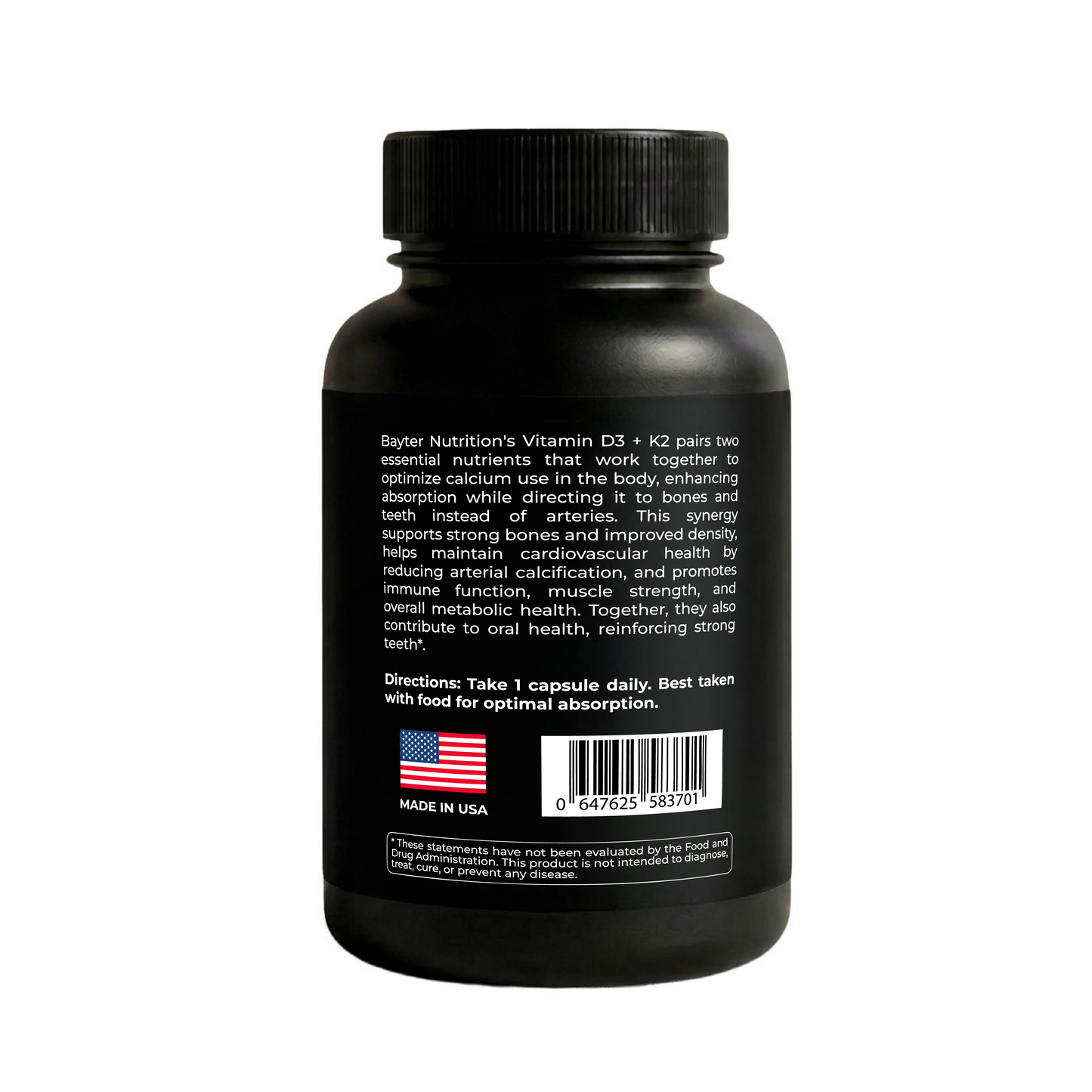Vitamin D3+K2 (30 Capsules)